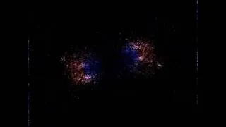 N-Body gravitation simulation, 2 galaxies collision