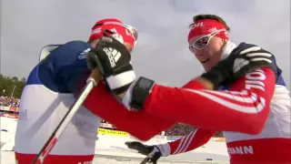 NORWAY (Krogh & Petter Northug) wins GOLD in team sprint GULL til NORGE VM Falun 2015