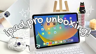 m2 ipad pro 11 unboxing  (aesthetic) apple pencil 2nd gen + magic keyboard & accessories #ipad