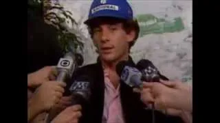 Ayrton Senna Diz Que Vai Atropelar o Leão Nigel Mansell