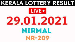 Nirmal NR-209 Today Result 29.01.2021 | Kerala Lottery Result Today 3pm