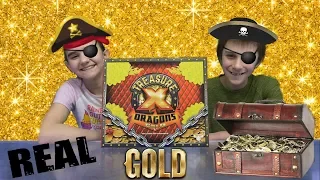 We Found REAL GOLD! TREASURE X Dragon's GOLD Treasure Chest!