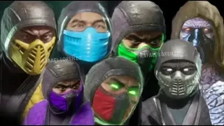 MORTAL KOMBAT SCORPION SUB-ZERO REPTILE ERMAC TREMOR RAIN SMOKE NOOB Evolution Skins MK1 - MK11