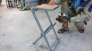 Idea for great chair by smart craftsman / DIY smart folding metal chair