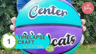 🏀 How to Put HTV on Basketball (Timelapse with Tutorial)