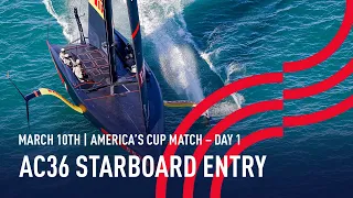 The 36th America’s Cup | Starboard Entry Stern Camera | 🔴 LIVE Day 1
