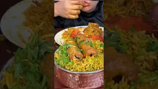 Spicy food Chicken curry, biryani,Leg piece,Mutton curry,Roti,Egg fry,Big Bites 4 Asmr challenge