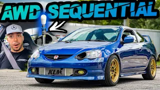 AWD Sequential RSX Shifts INSANELY FAST - Perfectly Brutal Pulls! (Turbo Honda K20) - Ep.9