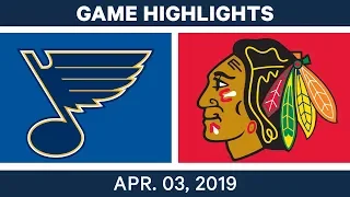 NHL Game Highlights | Blues vs. Blackhawks – April 03, 2019