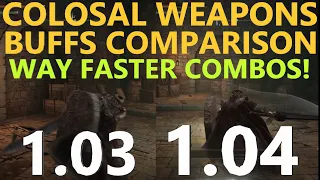 ELDEN RING UPDATE 1.04 - Colossal Swords And Weapons Speed and Guard Buffs Comparison.