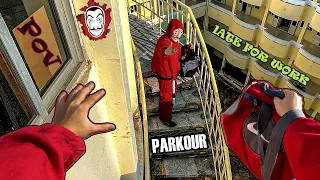 LATE FOR WORK - FROM PARKOUR MONEY HEIST BAD GUY (Epic Parkour POV Chase ) Movie || Đi Làm Muộn 2023