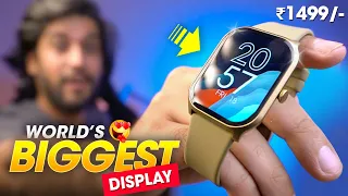 The World's *BIGGEST DISPLAY* Calling Smartwatch Under ₹2000 ⚡️ Fire-Boltt HUNTER Smartwatch Review!