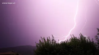 Gewitter + Katze? Krasse Blitze über Österreich  thunderstorm in austria / alps