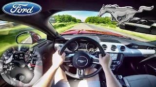 Ford Mustang EcoBoost AUTOBAHN POV Acceleration & TOP SPEED by AutoTopNL