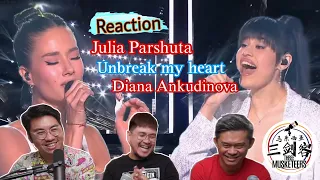 Diana Ankudinova & Julia Parshuta《Unbreak my heart》||3Musketeers Reaction马来西亚三剑客［REACTION］[ENG.SUB.]