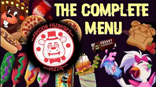 THE COMPLETE MENU FOR EVERY FNAF PIZZERIA - Five Nights at Freddy's Food History