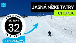 Jasna Chopok Slovakia / black ski run 32 Vyhliadkova - from top to bottom