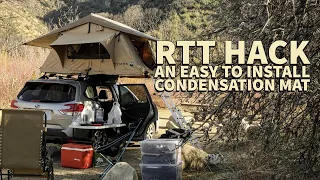 Roof Top Tent Quick and Easy Condensation Mat Hack