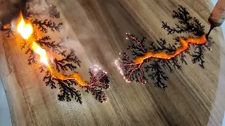 Lichtenberg Epoxy Table | Lichtenberg burning