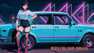 Nostalgia drive - 80's Synthwave music - Synthpop chillwave ~ Cyberpunk electro arcade mix