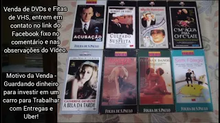 VENDAS DE DVDs E FITAS DE VHS