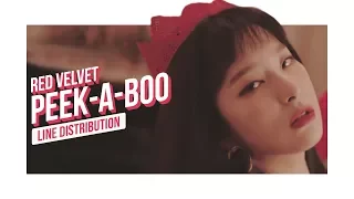 Red Velvet - Peek-A-Boo Line Distribution (Color Coded) | 레드벨벳 - 피카부