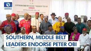 Southern, Middle Belt Leaders Endorse Peter Obi