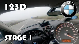 BMW E87 123D 250 HP | 100-200 kmh Acceleration | 250 kmh Top speed run on Autobahn