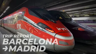 "Red Arrow" Iryo High-Speed Train from Barcelona to Madrid 🇪🇸🚄