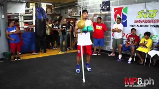 Manny Pacquiao - Manny Pacquiao works his magic on the Double End Bag