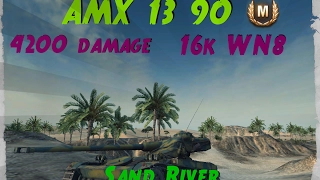 World of Tanks 9.17.0.3: AMX 13 90: 4200 Damage, 16k WN8