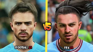 FIFA 23 VS EFOOTBALL 23 Man City Player Faces Comparison (2023)