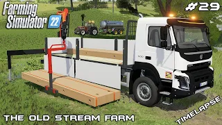 Building BRIDGE out of EXCAVATOR MATS | The Old Stream Farm | Farming Simulator 22 | Episode 29
