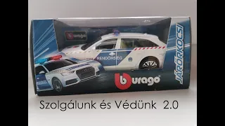 Unboxing: Bburago (1:43) - Audi A6 Avant rendőrautó (HUN)