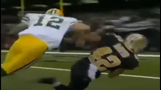 Aaron Rodgers Hit Stick Tackle After INT in 2008 | Packers vs. Saints