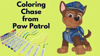🐾 Chase on the Case! Paw Patrol Coloring with Markers | Fun Art Playtime 🎨