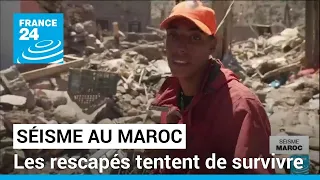 Séisme au Maroc : sous des tentes, sans accès à l'eau, les rescapés tentent de survivre