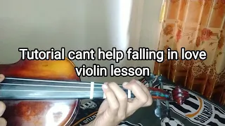 tutorial can't help falling in love (violin lesson)