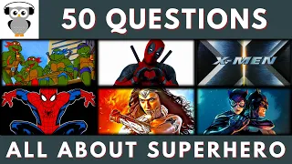 Superhero Quiz Trivia - 50 Questions | All About Superhero Marvel DC Comic #quiz #trivia #superhero