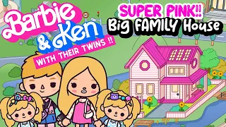 BARBIE KEN with Twins Small BIG Family House Pink Cute 💖 TOCA BOCA House Ideas | Toca Life World