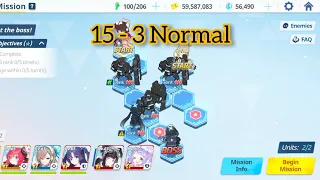 [Blue Archive Global] Stage 15 - 3 NORMAL | Clear Within 3 turns