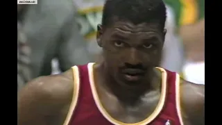 NBA On NBC - Hakeem Olajuwon That Game 7 Performance! Rockets @ Sonics 1993 WCSF G7