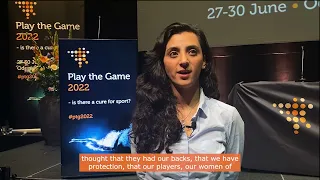Interview with Khalida Popal at Play the Game 2022.
