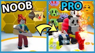 Rich Noob With Reindeer Bee! Get 25 Bees Fast! Made 50 Million Honey! | Roblox Bee Swarm Simulator