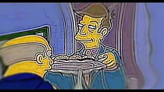 Steamed Hams but the video speed was increased, then decreased to its original length