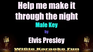 Karaoke  Help me make it through the night - Elvis Presley  (Male Key)