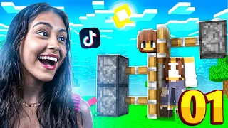 TESTANDO os TIKTOKS mais VIRAIS no MINECRAFT! #01