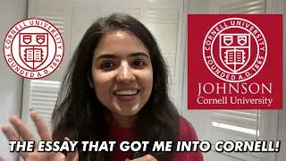 READING THE ESSAY THAT GOT ME INTO THE CORNELL FT MBA! (HOW I GOT INTO CORNELL pt 2)