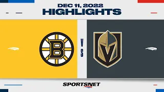 NHL Highlights | Bruins vs. Golden Knights - December 11, 2022