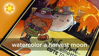 Watercolor a harvest moon (aka handling your hot mess moments)